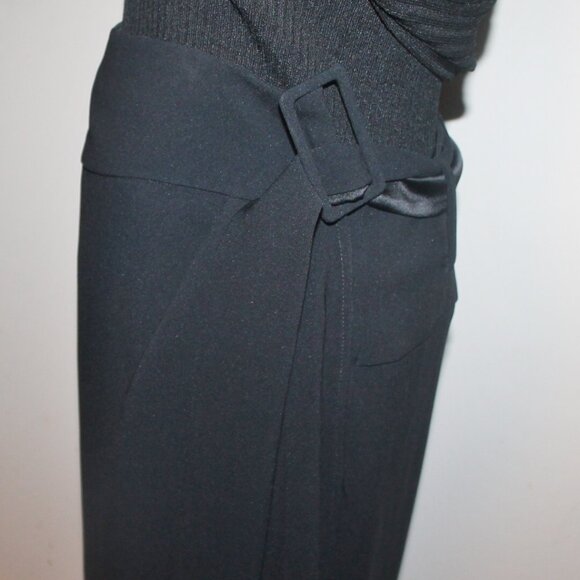 2 Pieces $1295 MAXMARA 3/4 Sleeve Light Weight Sweater & Wrap Skirt Set M 8 - Picture 4 of 11